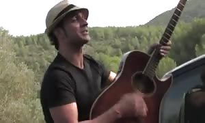 Spanish guitarist fucks wonderful countrified French