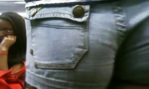 DEEP Wedgie latin woman ass Cheeks Up Close