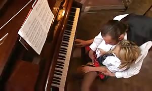 Music teacher screws the piano coed