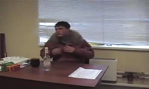 beginner Russian blonde performs a wonderful face-fuck in the home-made movie