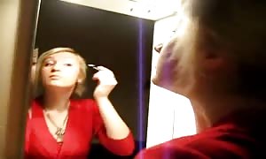 tasty slim Russian is posing in her hot snug jeans