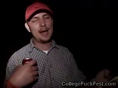 Intensive and hot College Fuck Fest right in the bedroom