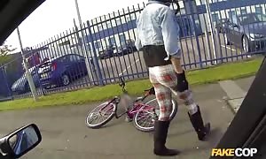 dark-haired is blowing a hot boner right in the po-po car