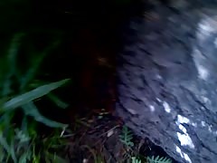 Chubby Russian woman fucked hard right in the woods