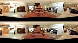 VR Nikki Benz rides big dick in POV 360 Virtual Reality experience