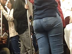 Juicy Latina Ass on Train