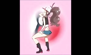 Pokemon Trainer Hilda booty jiggling