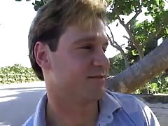 Dirty slut is taking a massive cock deep in her wide-opened mouth