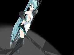 MMD Sexy Blue Hair Babe with Dildo in Pussy GV00079