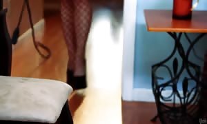 Ash Hollywood has sex with her sex slave dude