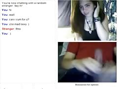 Shy girl flashes on Omegle